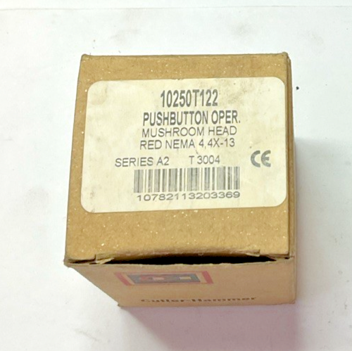 CUTLER-HAMMER 10250T122 MUSHROOM HEAD PUSHBUTTON OPERATOR RED SER.A2