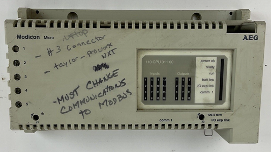 SCHNEIDER AUTOMATION MICRO 110 CPU 311 00 MODICON CPU CONTROLLER