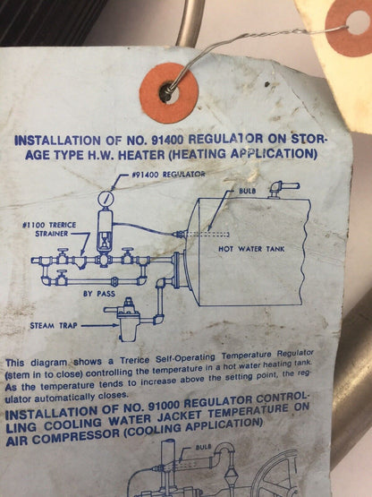 TRERICE 91400 TEMPERATURE REGULATOR  50-140 FAHRENHEIT 10-60 CELSIUS