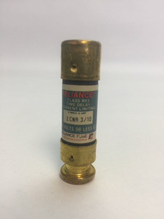 BRUSH/RELIANCE ECNR 3/10 FUSE 250VAC 3/10AMP CLASS RK5 (LOT OF 9)