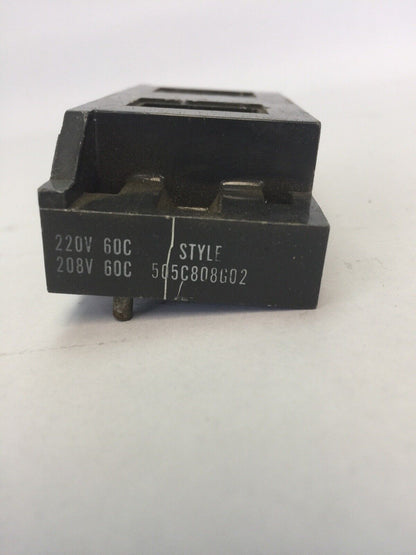 CUTLER HAMMER 505C808G02 COIL 220V 60CY 208V 60CY