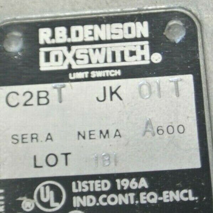 GOULD / R.B. DENISON C2BT-JK01T LOX-SWITCH / NEMA A600 / NEW SURPLUS