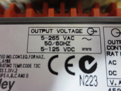 ALLEN-BRADLEY 1746-OW16 OUTPUT MODULE for SLC500 Ser. C OUTPUT 5-255VAC 5-125VDC