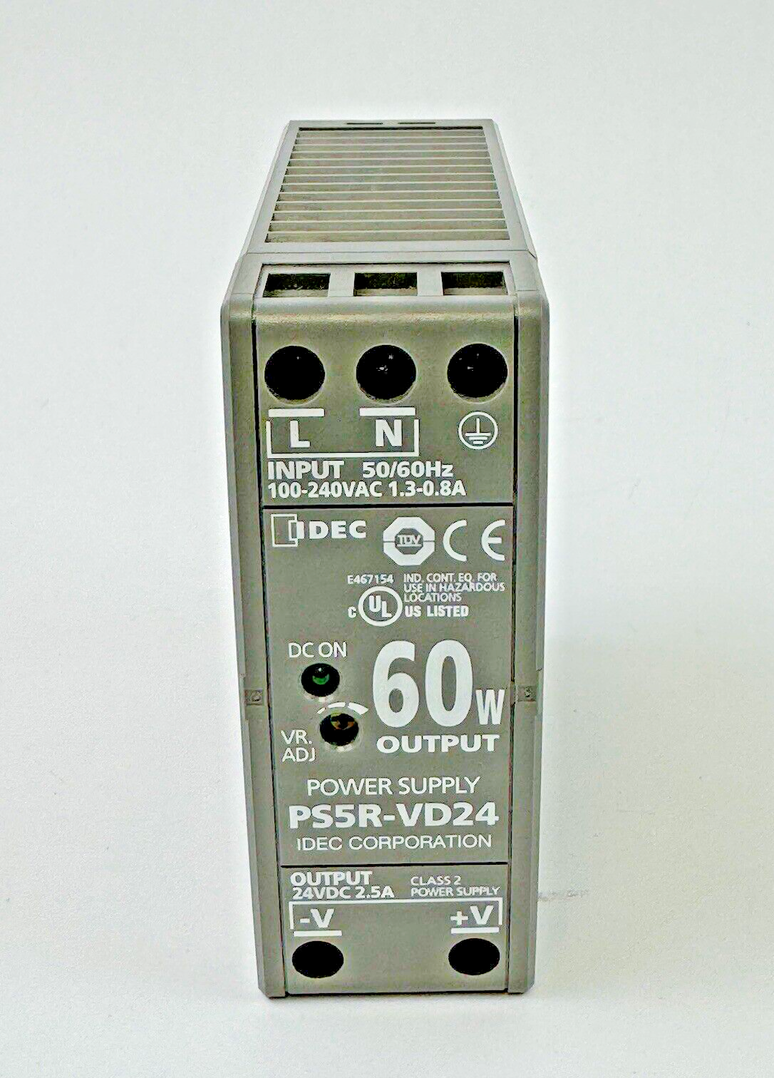 IDEC  CORPORATION - PS5R-VD24 - SWITCHING POWER SUPPLY -60W OUTPUT, 24 VDC, 2.5A