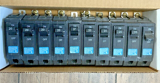 GE THHQB1120 CIRCUIT BREAKER THHQB TYPE 120/240VAC 1POLE 20AMP***LOTOF10***