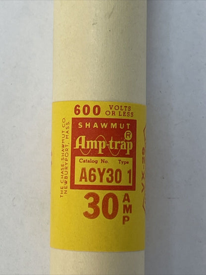 SHAWMUT A6Y30 TYPE 1 AMP-TRAP FUSE 600V 30AMP (LOT OF 10)