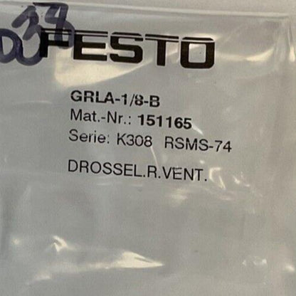 FESTO GRLA-1/8-B CONTROL VALVE 1-WAY **LOTOF4**