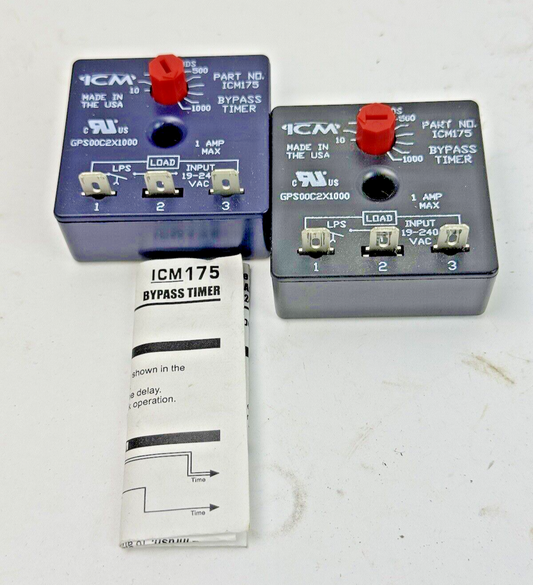 ICM **LOT OF 2** - ICM175 - BYPASS TIMER - UNIVERSAL VOLTAGE - 3UW85