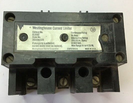 WESTINGHOUSE EL3050 CURRENT LIMITER 50A 600VOLT 2603D87G05