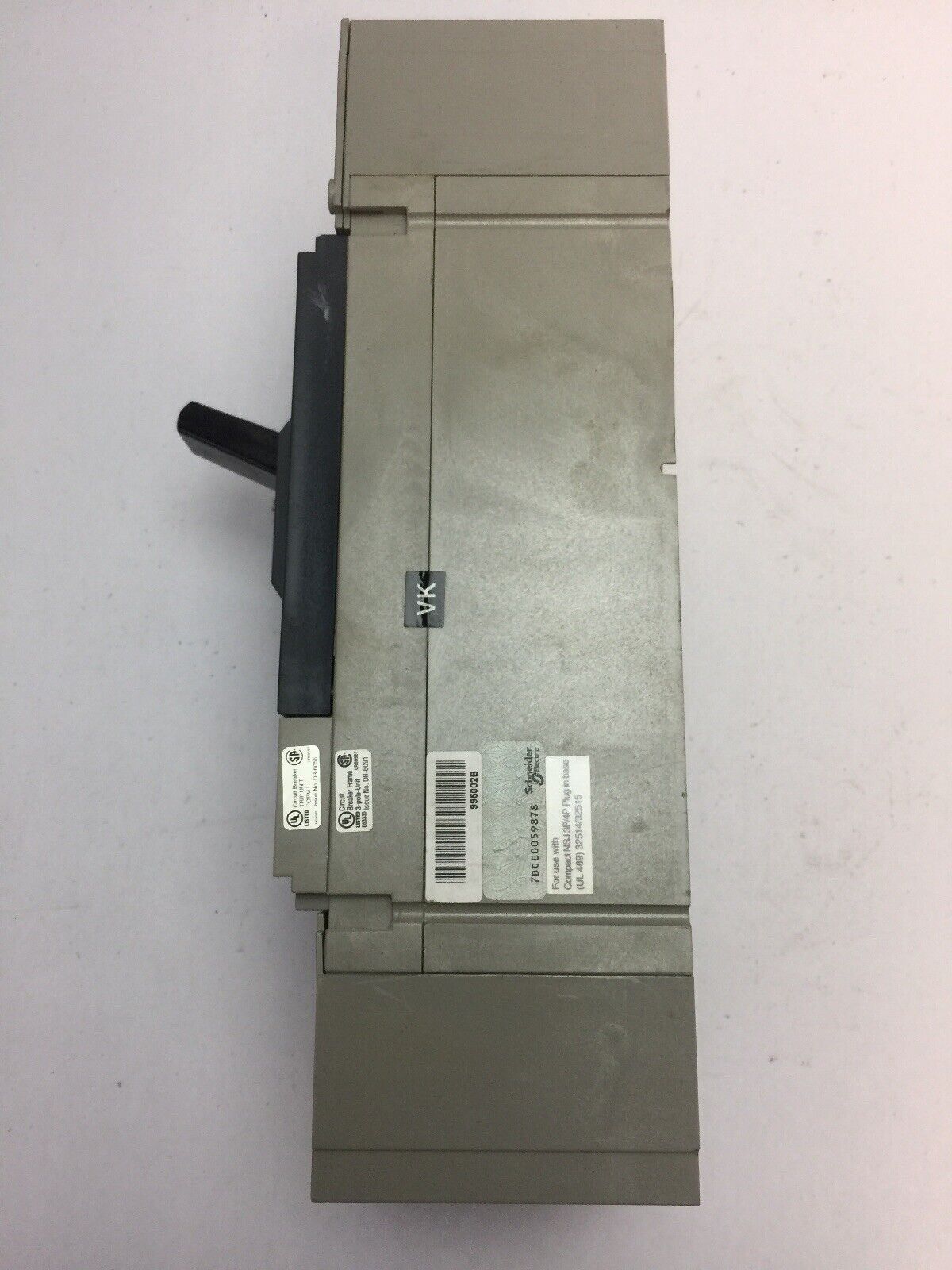 SQUARE D DJL36250E53 POWER PACK CIRCUIT BREAKER 600VAC 250A