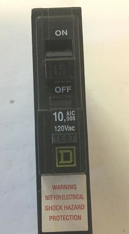 SQUARE D QOB115EPD5237 CIRCUIT BREAKER 15A 120VAC 1POLE