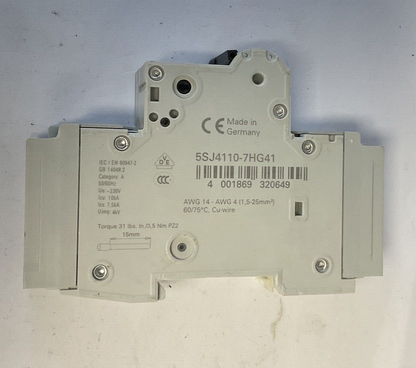 SIEMENS 5SJ4110-7HG41 CIRCUIT BREAKER 10A AUXILIARY CIRCUIT SWITCH ***LOTOF3***