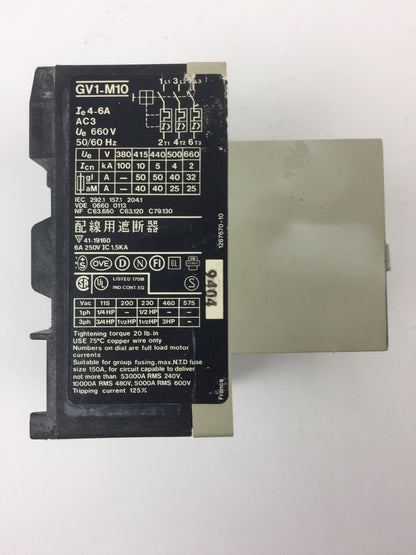 TELEMECANIQUE GV1-M10 MOTOR CIRCUIT BREAKER WITH GV1-A01 AUXILIARY CONTACT