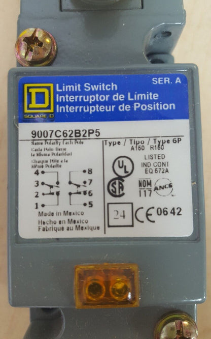 SQUARE D 9007C62B2P5 LIMIT SWITCH