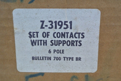ALLEN-BRADLEY Z-31951 / SET of CONTACTS w/ SUPPORT / 6 POLE / NEW SURPLUS
