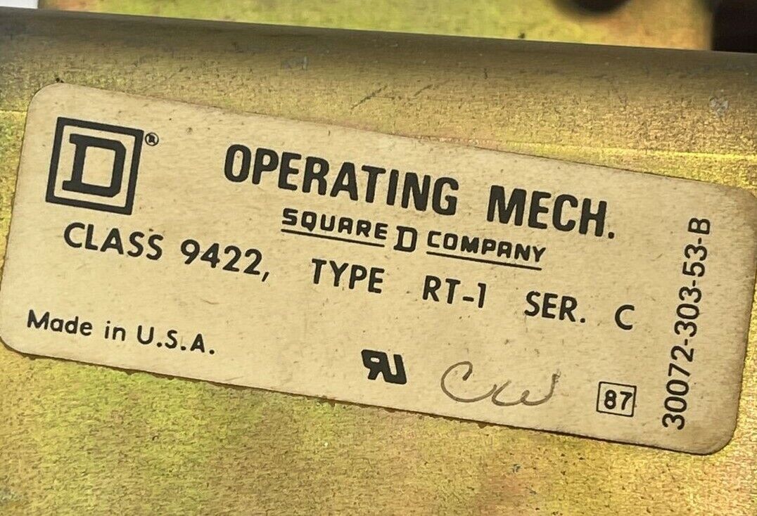 SQUARE D 9422RT1 OPERATING MECHANISM SER C