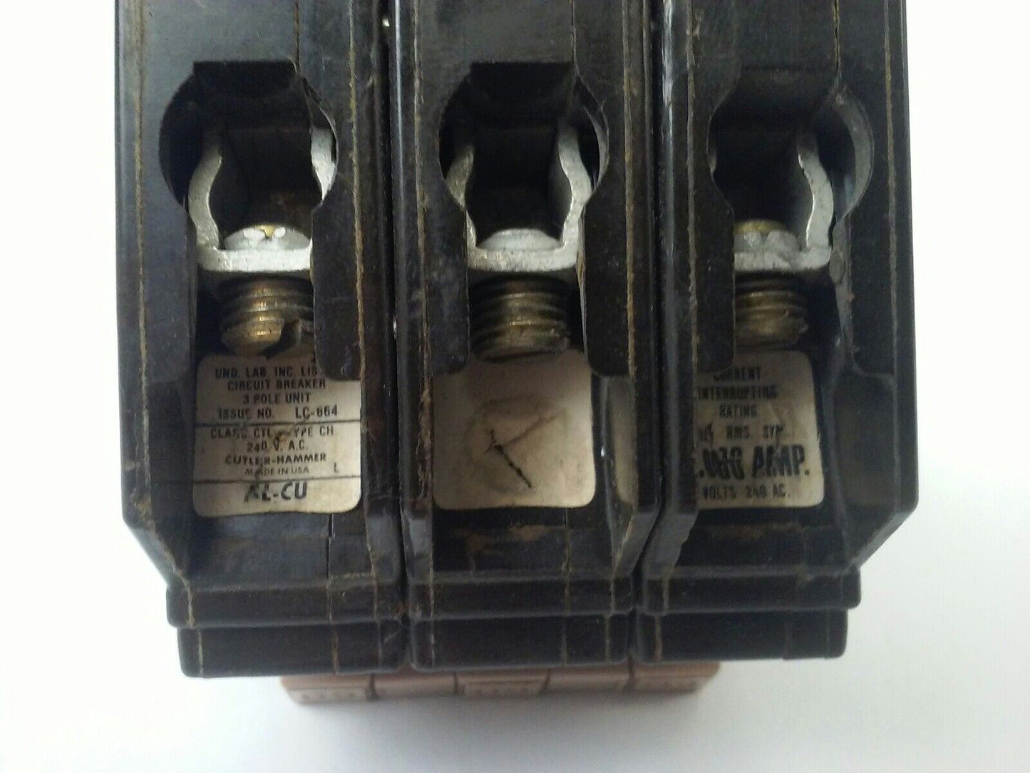 CUTLER HAMMER CH360 CIRCUIT BREAKER 3P 60A 240V TYPE CH