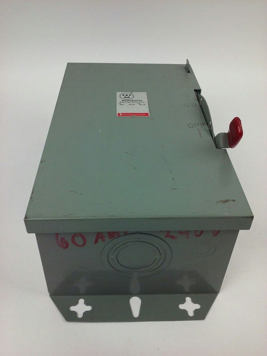 WESTINGHOUSE GUN322 60A, 240V, 3PH, NON FUSIBLE, TYPE 1 INDOOR ENCLOSURE, NEW