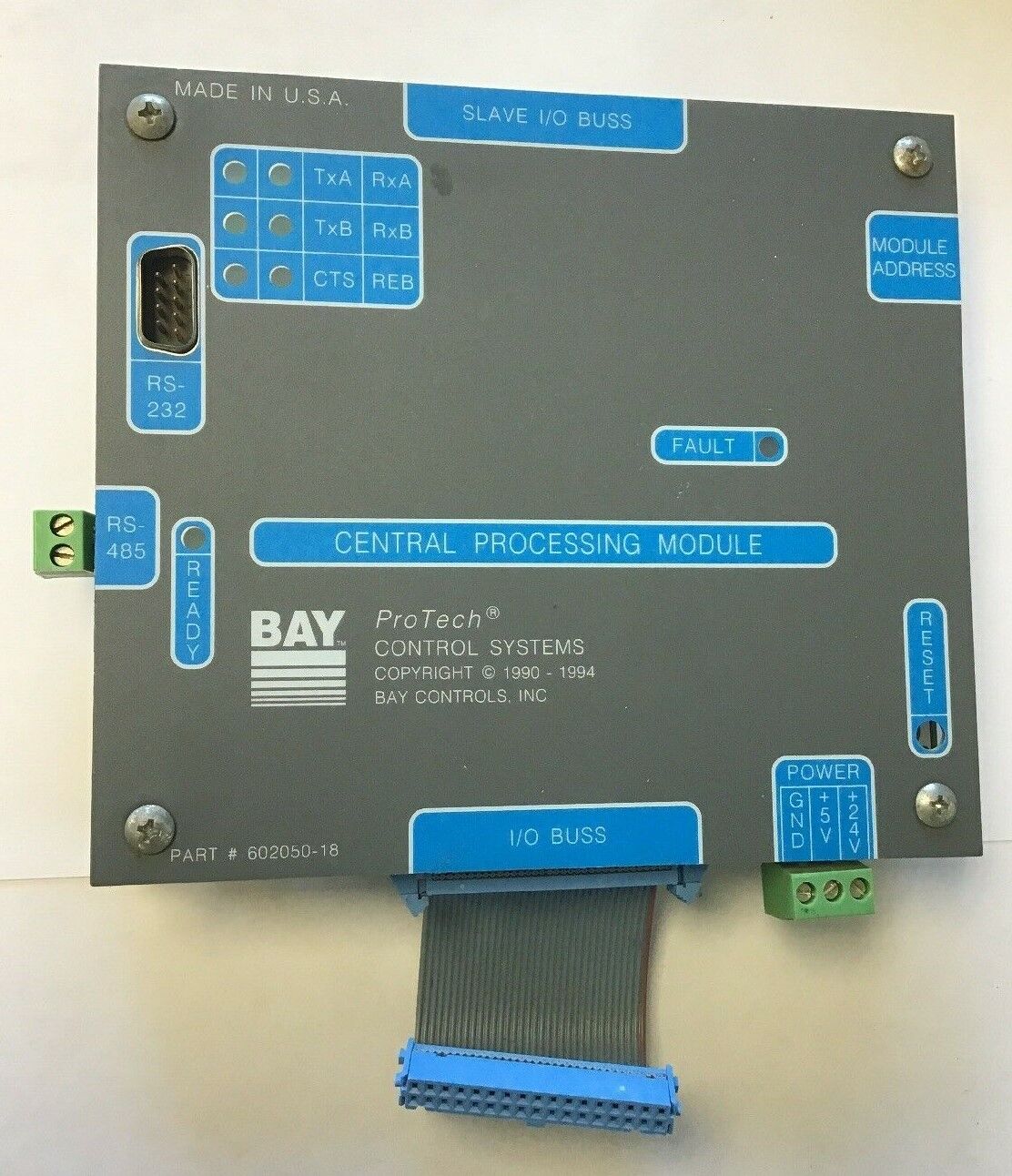 BAY PROTECH CENTRAL PROCESSING  MODULE 602050-18 7010-4 REV. D