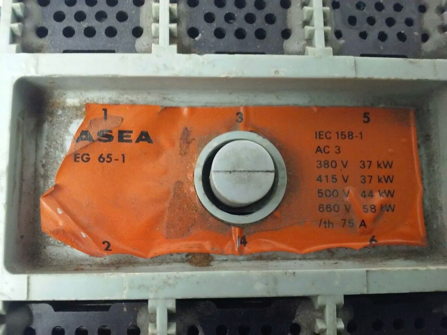 ASEA, EG65-1, CONTACTOR, 3PH, 75A,120V COIL, 660V@58KW, 500V@44KW, USED, EG