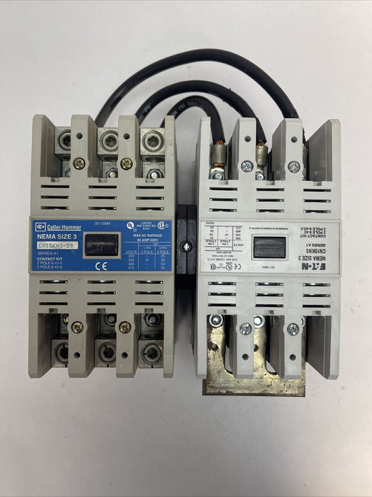 CUTLER HAMMER EATON CN15KN3-59 CN15KN3 SIZE 3 REVERSING CONTACTOR 600VAC 90A