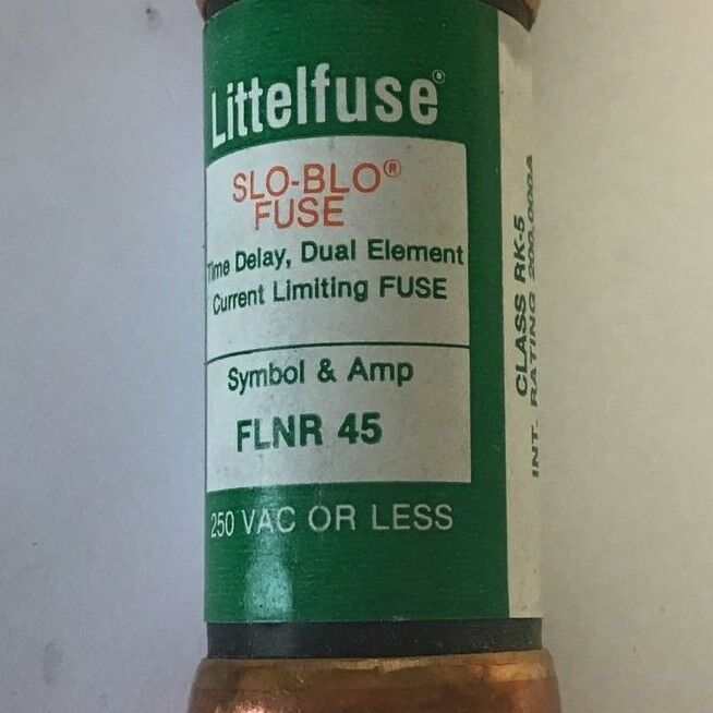 LITTELFUSE FLNR45 POWR-GARD (3)& SLO-BLO (4) CURRENT LIMITING 250VAC***LOTOF7***