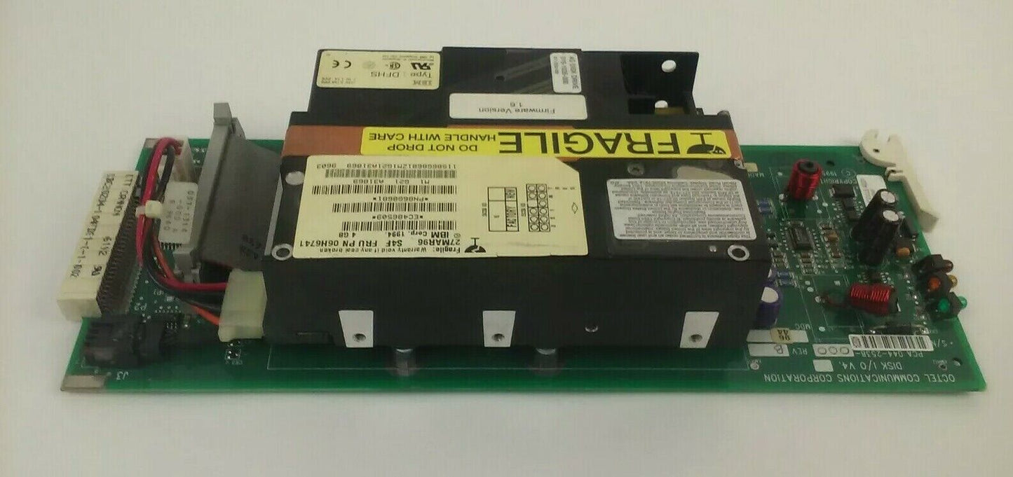 OCTEL PCA 044-2538-000 REV B DISK I/O MODULE IBM TYPE DFHS FIRMWARE VERSION 1.6