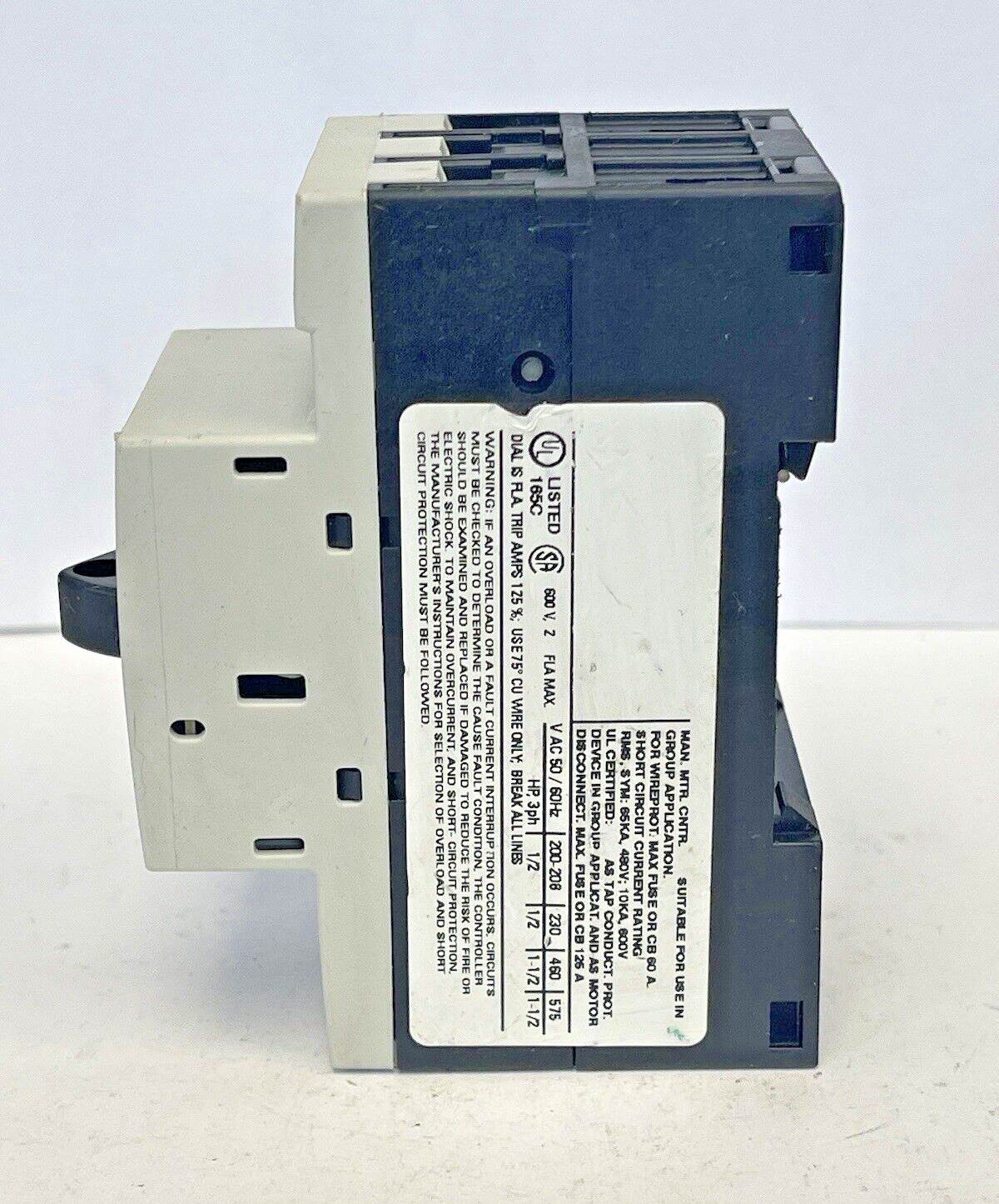 SIEMENS - 3RV1011-1BA10- CIRCUIT BREAKER / MOTOR PROTECTOR