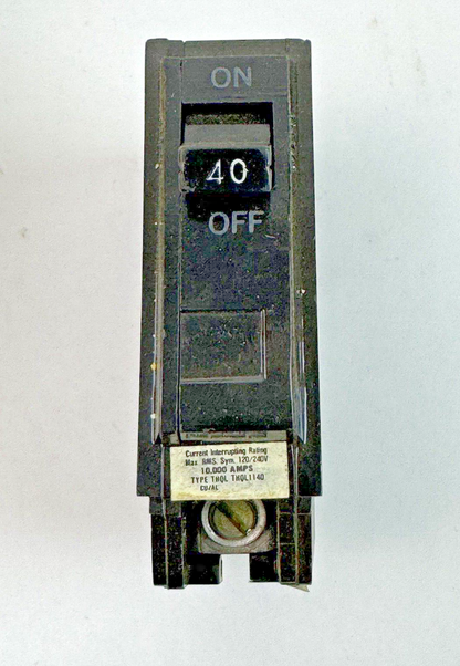 GE **BOX OF 6** THQL1140 - CIRCUIT BREAKERS - 1 POLE, 40 A, 240 VAC - NEW