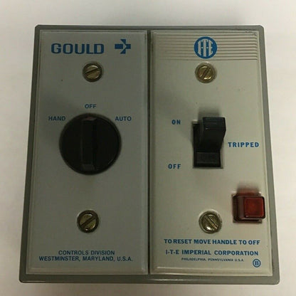 GOULD ITE FRACTIONAL HORSEPOWER MANUAL STARTER