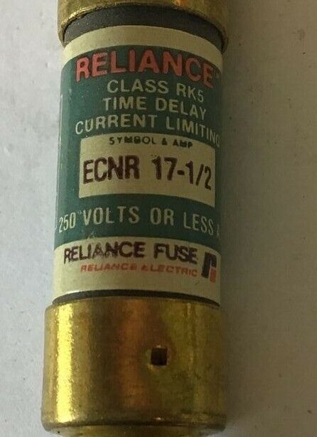 RELIANCE ECNR 17-1/2 FUSE CLASS RK5 250VAC TIME DELAY ***LOTOF9***