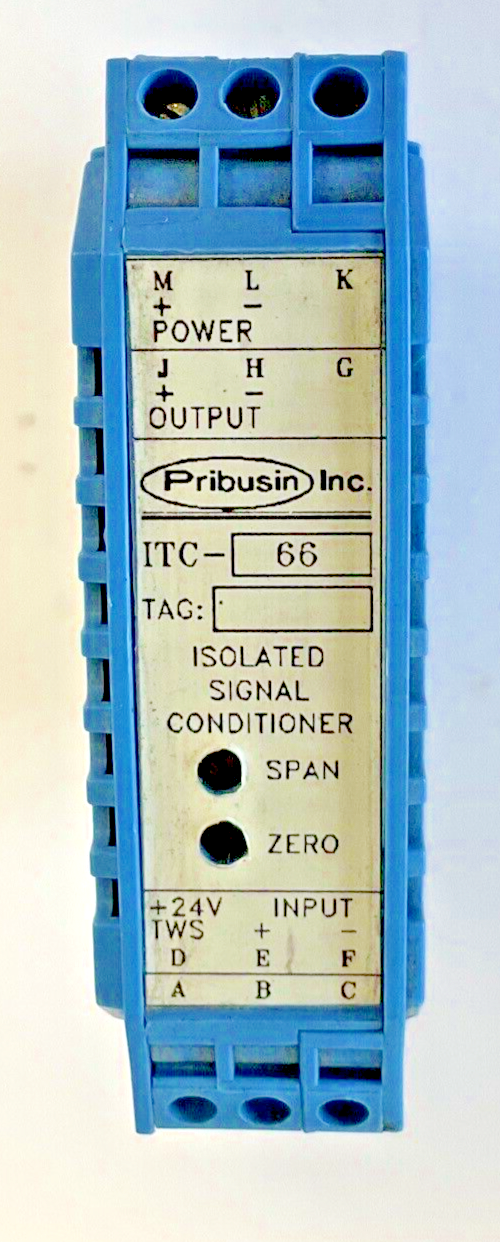 PRIBUSIN ITC-66 ISOLATED SIGNAL CONDITIONER 24VDC 80MA