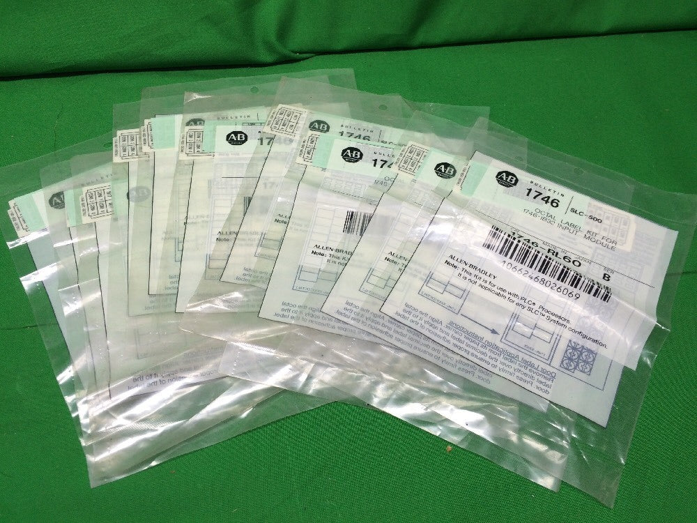 *LOT OF10* ALLEN BRADLEY 1746-RL60 LABEL KIT FOR 1746-IB32 INPUT MODULE