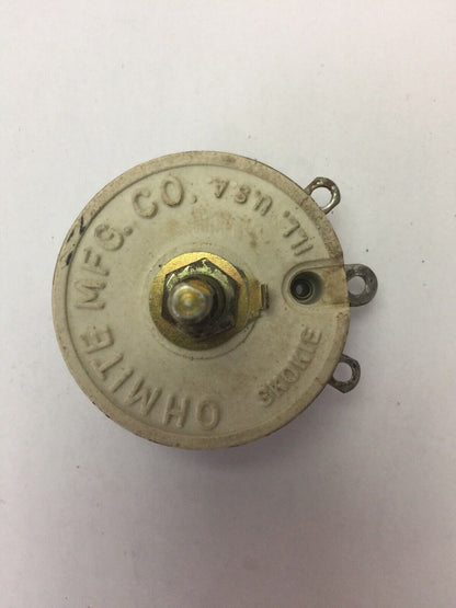 OHMITE RJS25K RHEOSTAT 50 WATT 25K OHM MODEL J