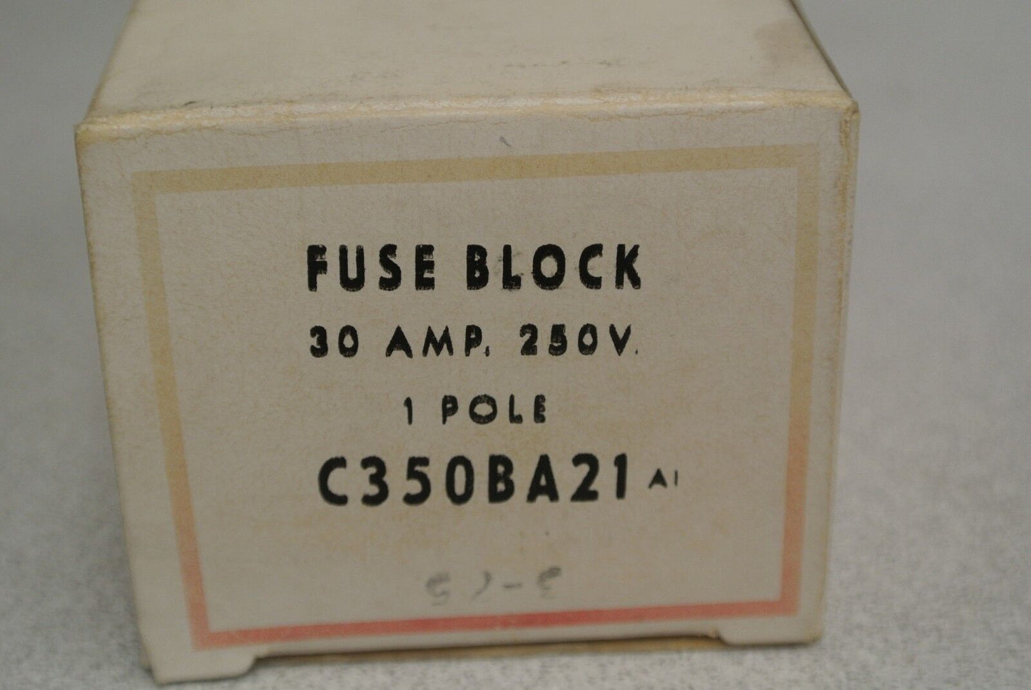 CUTLER-HAMMER C350BA21 FUSE BLOCK / 30A, 250V / 1 POLE / NEW SURPLUS