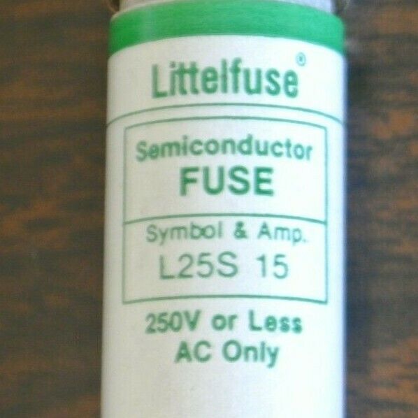 BOX of 10 / LITTELFUSE / TRACOR L25S15 RECTIFIER FUSE / 15A / 250V / NEW SURPLUS