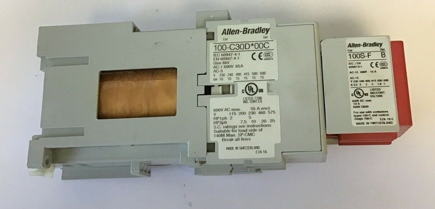 ALLEN BRADLEY 100S-C30DJ14C SAFETY RELAY SER.C 690V 65A