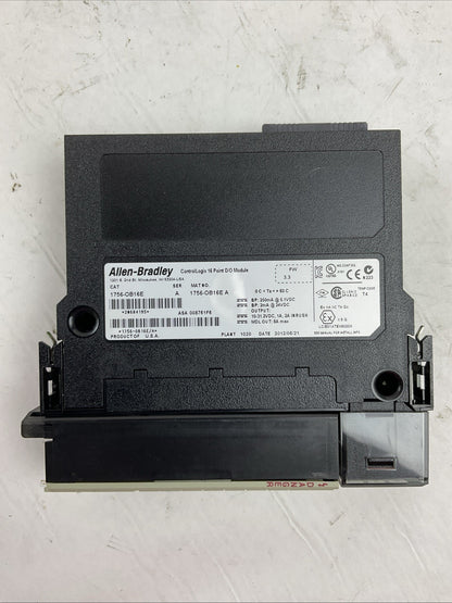 ALLEN BRADLEY 1756-OB16E SER A FW 3.3 CONTROLLOGIX 16 POINT D/O MODULE