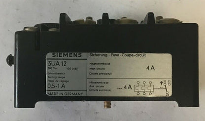 SIEMENS 3UA12 OVERLOAD RELAY 500VAC 4A 0,5-1A