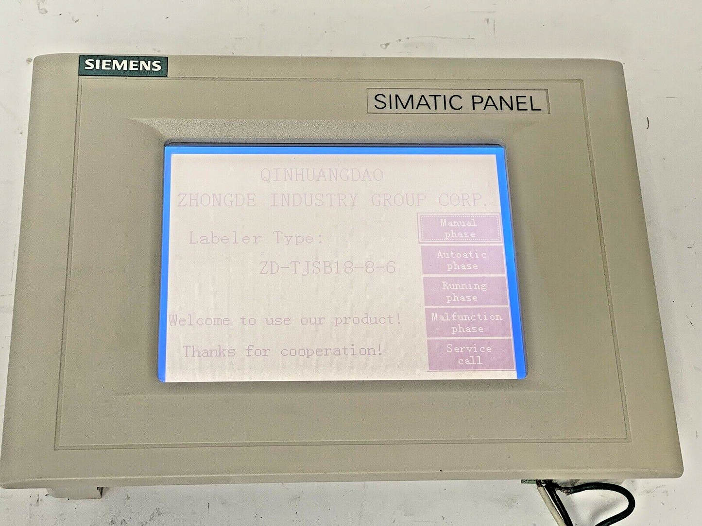 SIEMENS - 6AV 545-0BA15-2AX0 - SIMATIC TOUCH PANEL TP170A