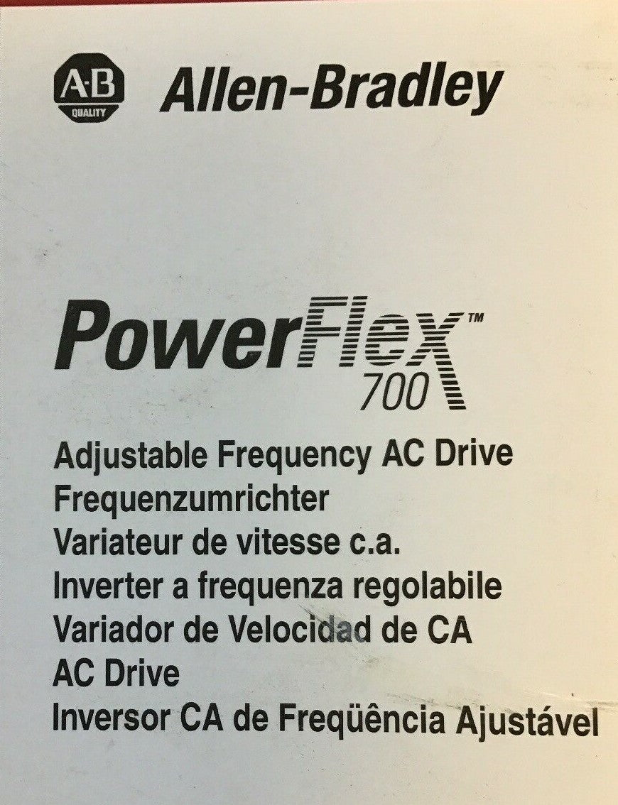 ALLEN BRADLEY POWER FLEX 700 QUICK START MANUAL 198666-P01