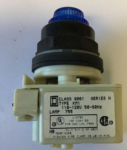 SQUARE D 9001 SKT1L31 PUSHBUTTON / PILOT LIGHT 120VAC