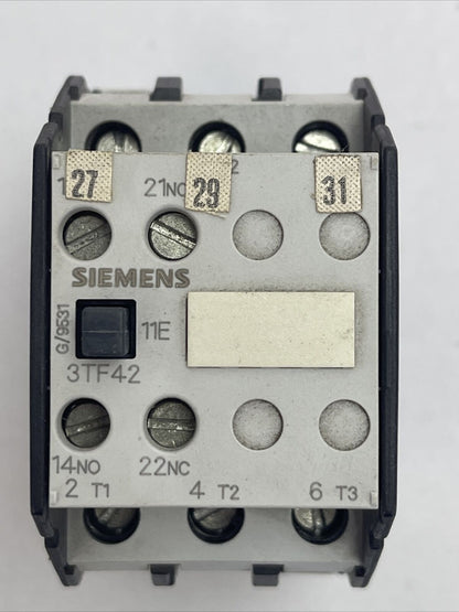 SIEMENS 3TF42-CLHC003 CONTACTOR 600VAC 30A COIL 208V 50/60HZ