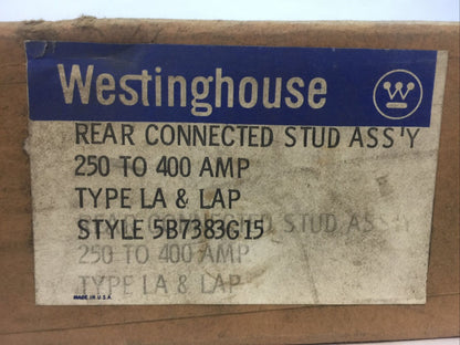WESTINGHOUSE STYLE 5B7383G15 REAR CONNECTED STUD ASS'Y 250-400A TYPE LA & LAP