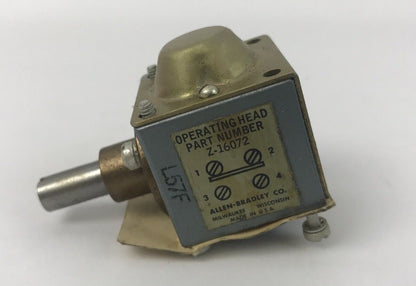 ALLEN BRADLEY Z-16072, BUL. 802T, OIL TIGHT LIMIT SWITCH, TYPE L2, NEW, Z16072