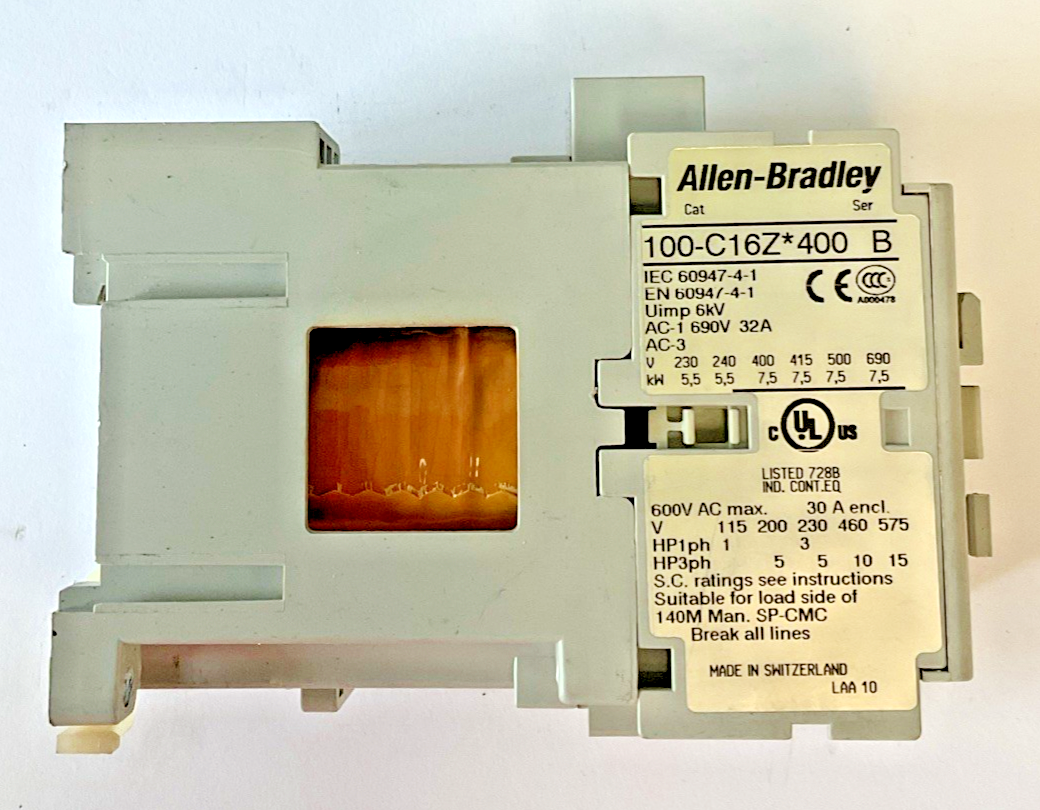 ALLEN BRADLEY 100-C16Z*400 CONTACTOR SER.B 600VAC 32A