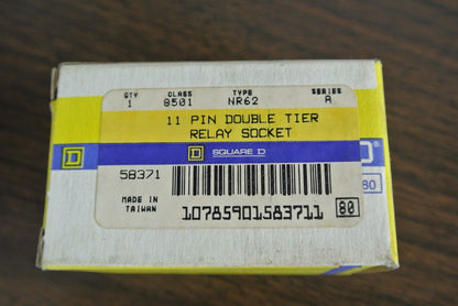 SQUARE D - 8501 N62, Ser. A - 11-PIN DOUBLE TIER RELAY SOCKET - NEW SURPLUS