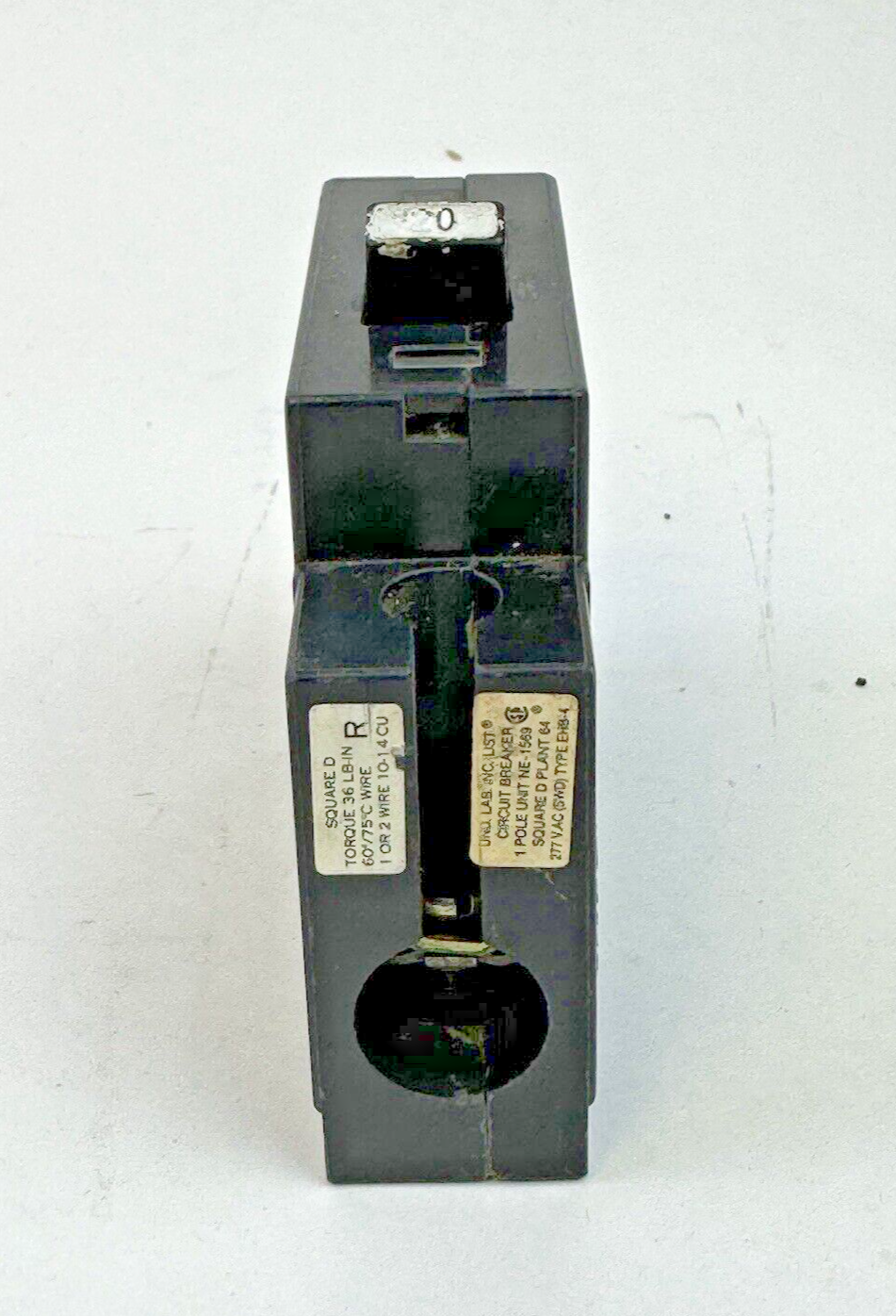 SQUARE D - EHB14020 - BOLT-ON CIRCUIT BREAKER - 1 POLE/20 A/ 277 VAC/ TYPE EHB4