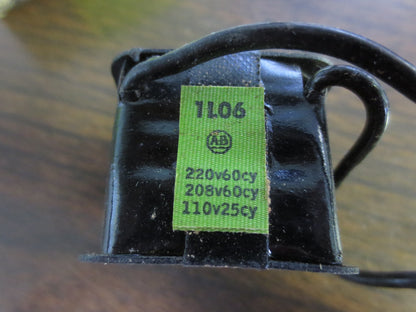 ALLEN-BRADLEY 1L06 OPERATING COIL, 208-220V 60Hz, 110V 25Hz,  NEW SURPLUS