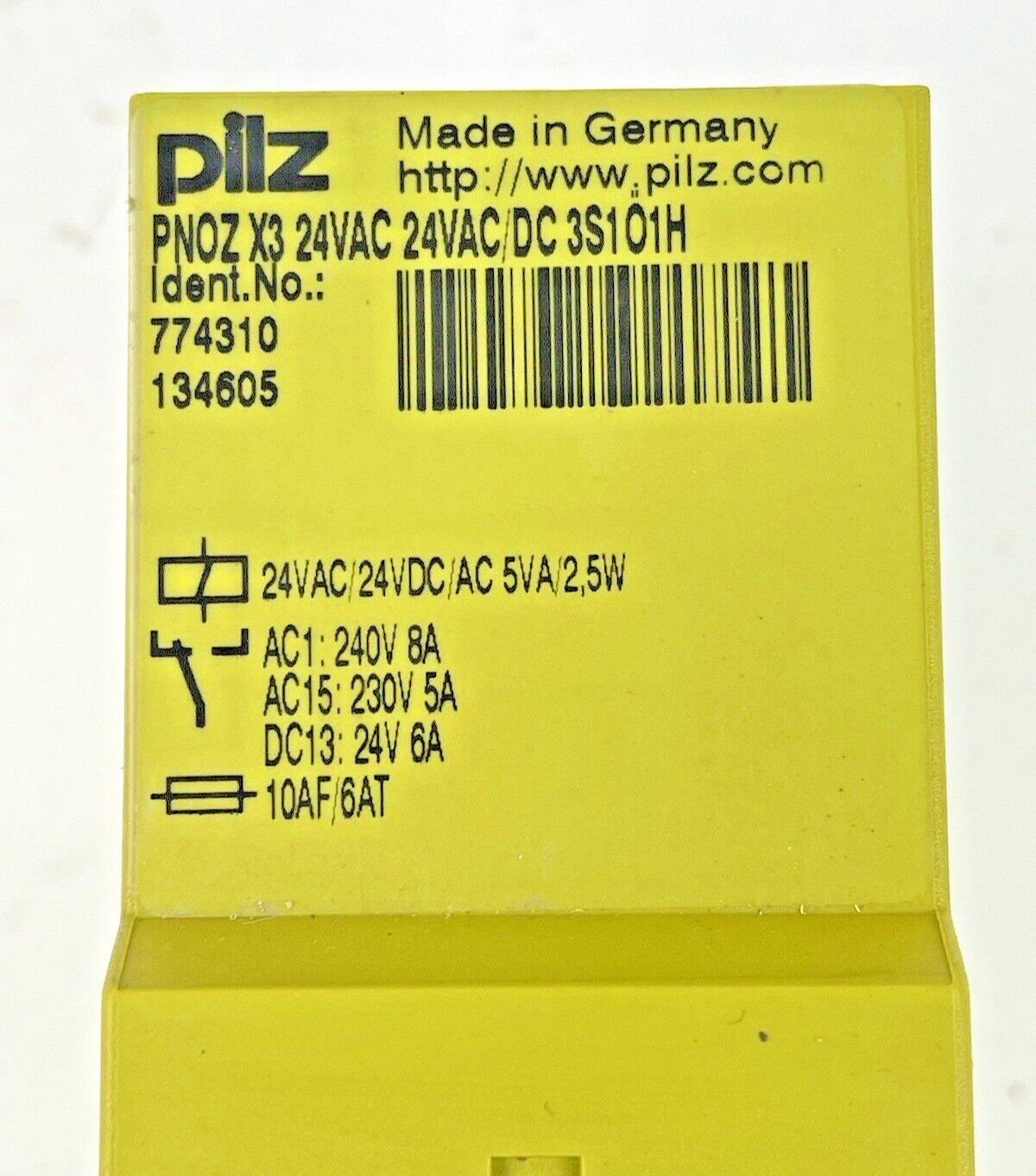 PILZ - PNOZ X3 - SAFETY RELAY MONITOR - 24VAC/DC - 3S101H